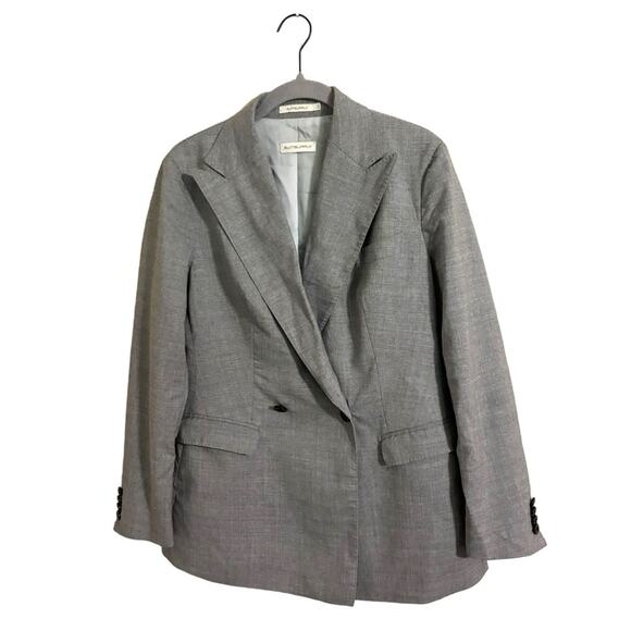 SUITSUPPLY Light Gray Cameron Double Breasted Peak Blazer Size Women’s 8 - Picture 1 of 7
